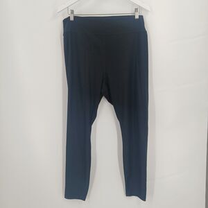 Womens Black High Rise Athletic Leggings Stretch Workout Pants Size XL
